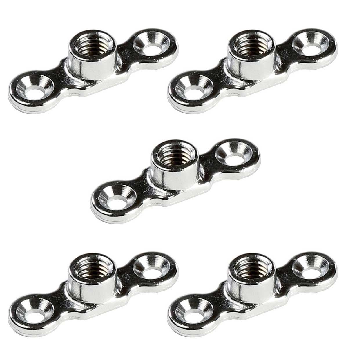 Pepte Women's Chrome 5 X Back Plate For Munsen Rings M10 Thread Wall Bracket