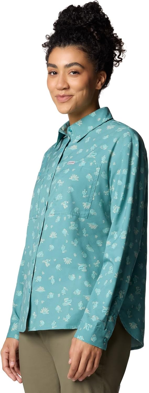 Columbia Womens Silver Ridge Utility Patterned Long Sleeve Shirt - Image 4