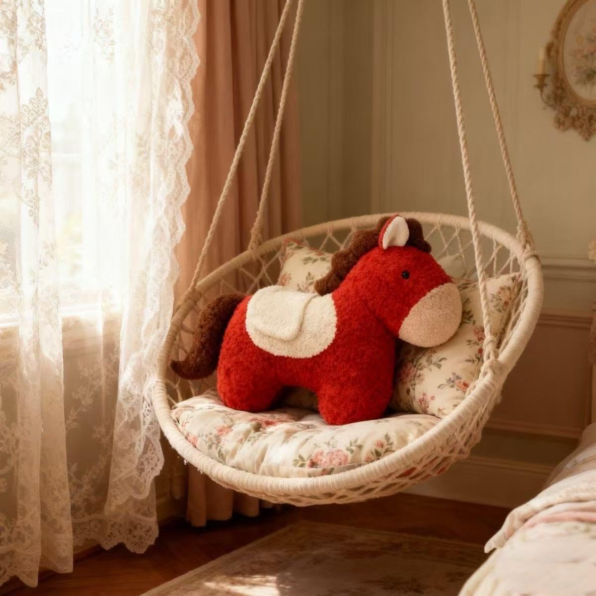 XHYRHTS Peluche Cuscino A Forma di Cavallo, Simpatico Cuscino Coccole per Divano E Camera da Letto, Cuscino Decorativo Estetico per La Casa, Morbido Cuscino per Divano per Il Regalo di Capodanno