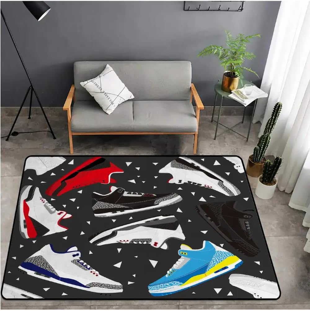 Tapis basket-ball pour chambre d'ado et salle de jeux style streetwear