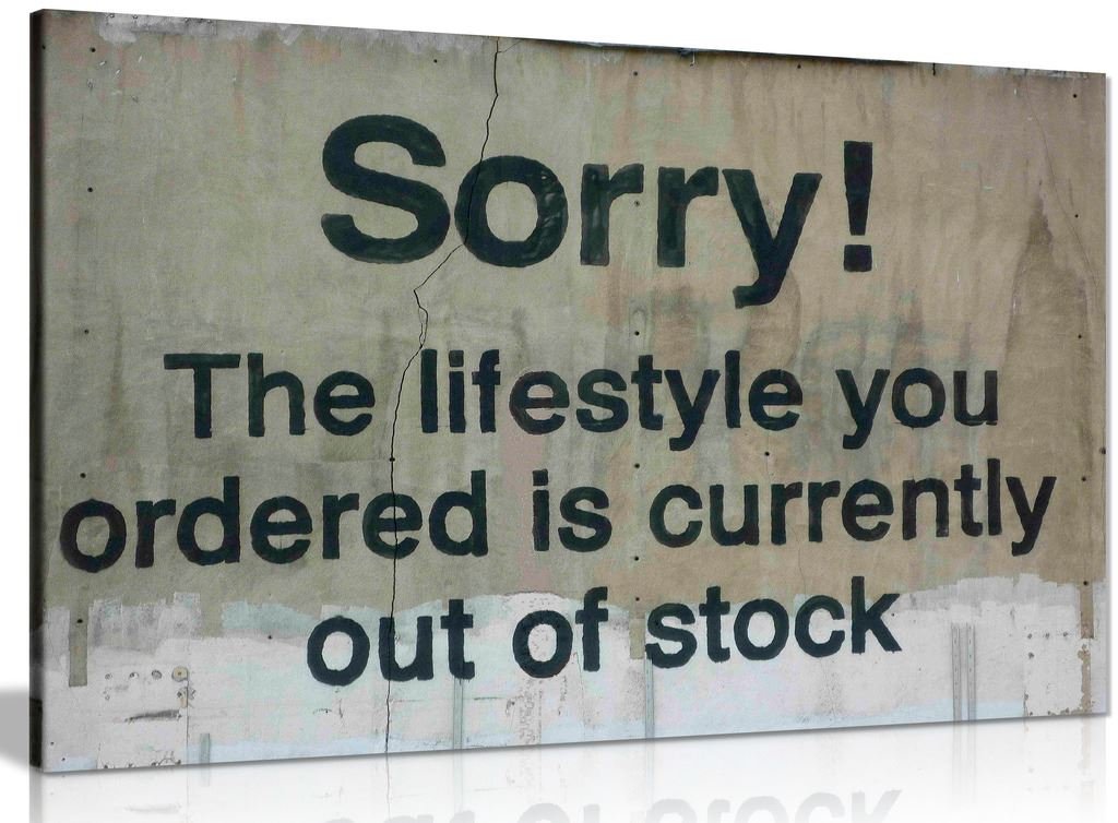 Panther Print Multi-Color Banksy Lifestyle Quote Canvas Wall Art Picture Print (24X16in)