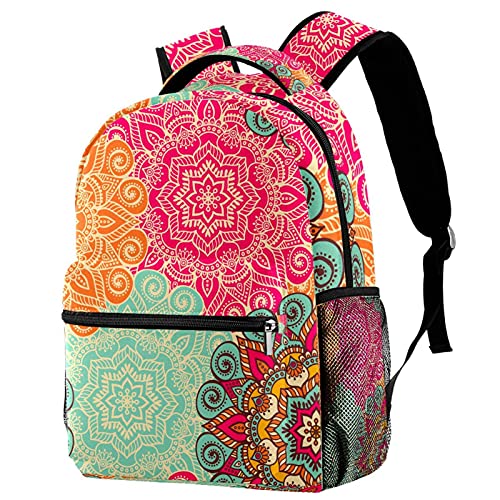 Sac à dos ordinateur portable mandala vintage avec fermeture