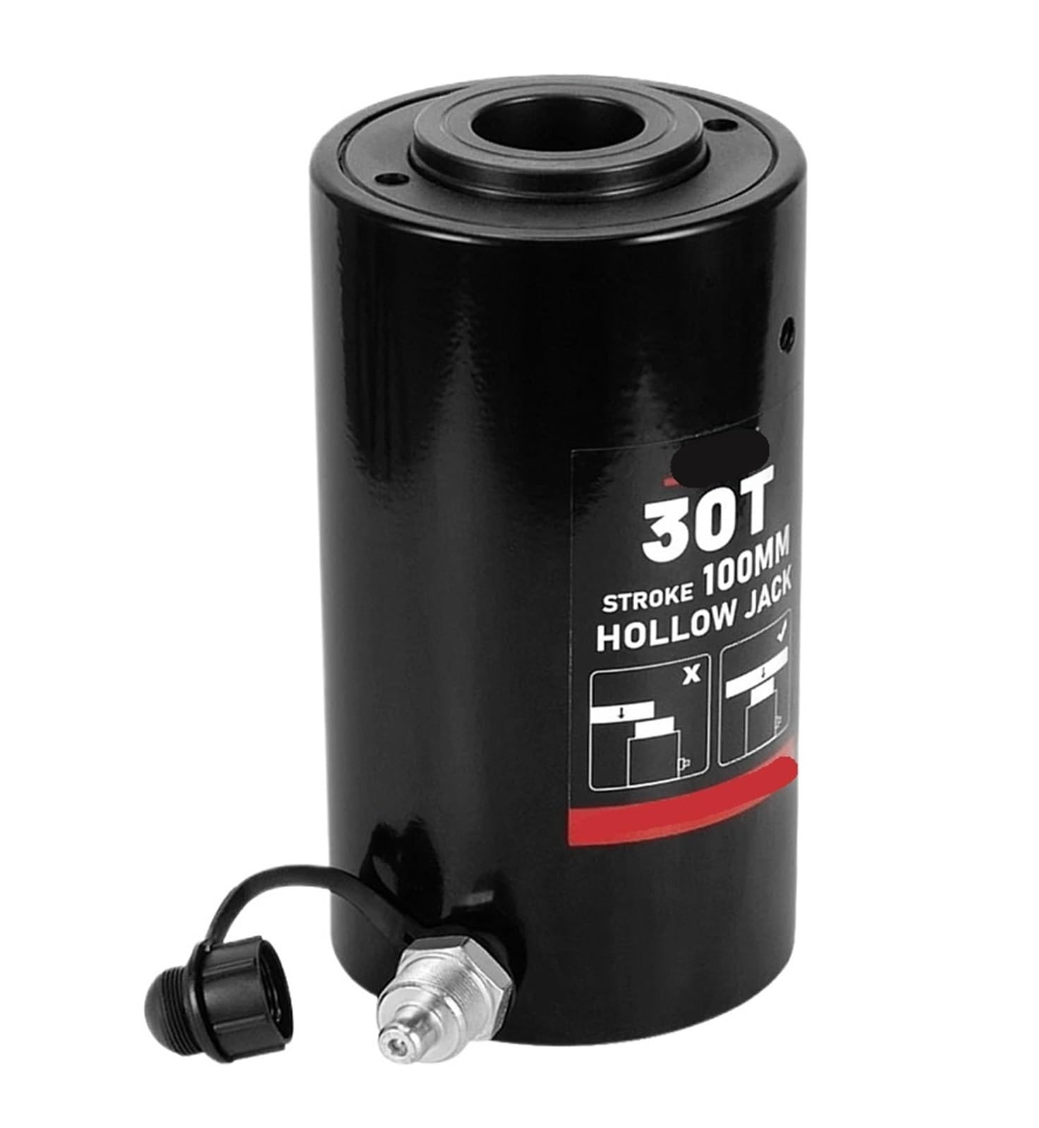 MBPAIHOP 30Ton 100mm Hydraulic Hollow Plunger Jacking Hydraulic Hollow Cylinder RCH-30100