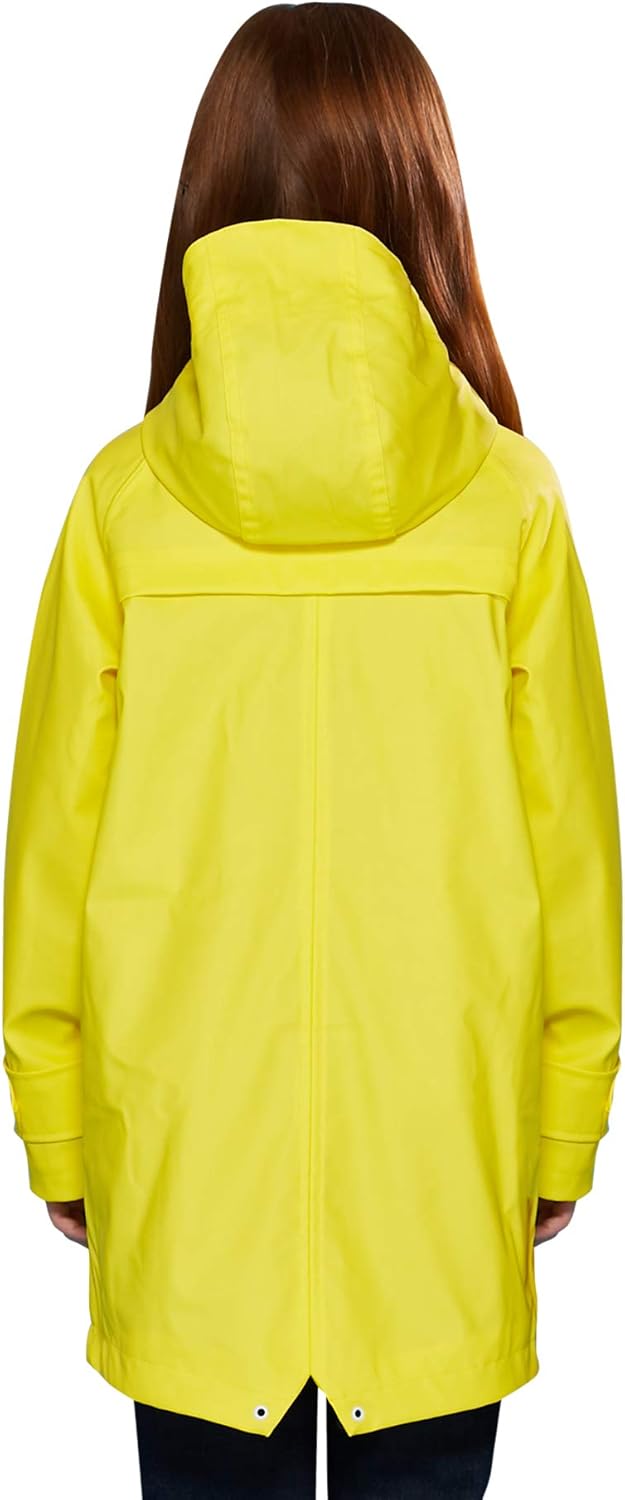 SOLOCOTE Kids Rain Jacket Hooded Lined Rubber RainCoats for Girls Boys Waterproof Windproof Size 5-14Y - Image 2