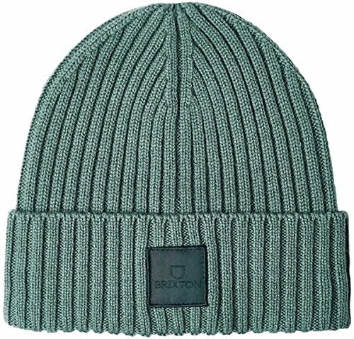 Bonnet en laine mérinos haut de gamme Brixton Alpha Square vert forêt chaud et doux