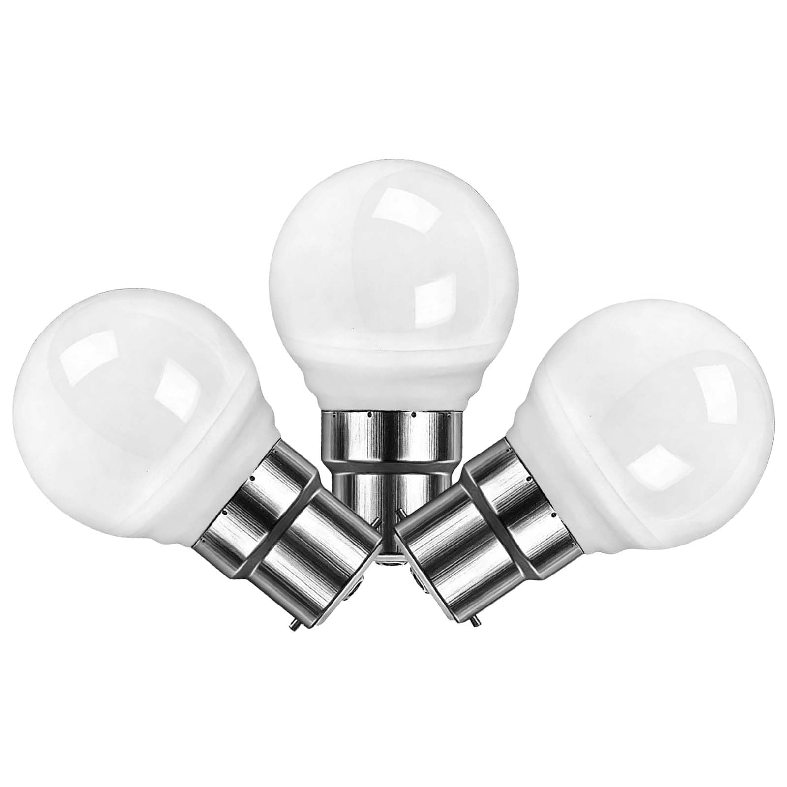 EX UP B22 LED Light Bulb, 6 W Replacement for 50 W Halogen Lamps, Teardrop Shape G45 Bulb, B22 Chandelier, 3000K 550 Lumen Bulb for Living Room, Bedroom, Pack of 3 (3000K(Bayonet Light Bulbs))