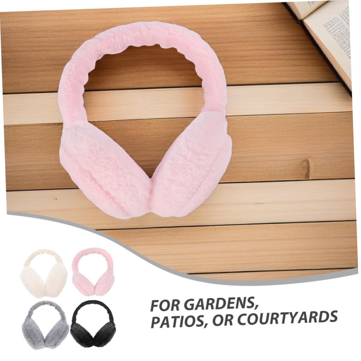 4 Piezas Orejeras Térmicas Plegables para Mujer Cálidas y Ajustables Negro Gris y Rosa Protección contra Frío para Actividades al Aire