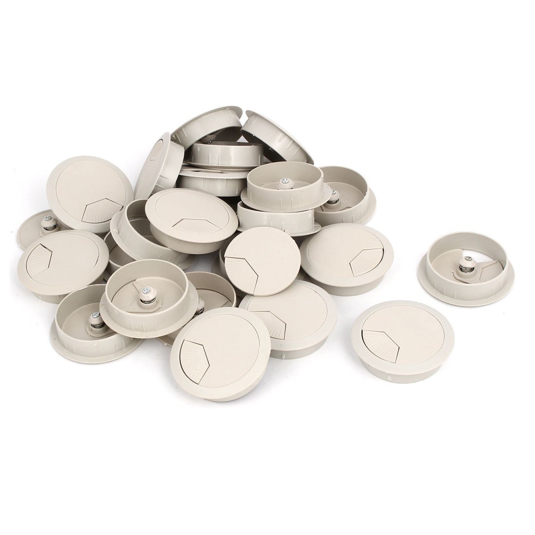 Aexit 10x Passacavo Rotante In Plastica Per Scrivania - Diametro 53mm - Organizza I Cavi Del Computer