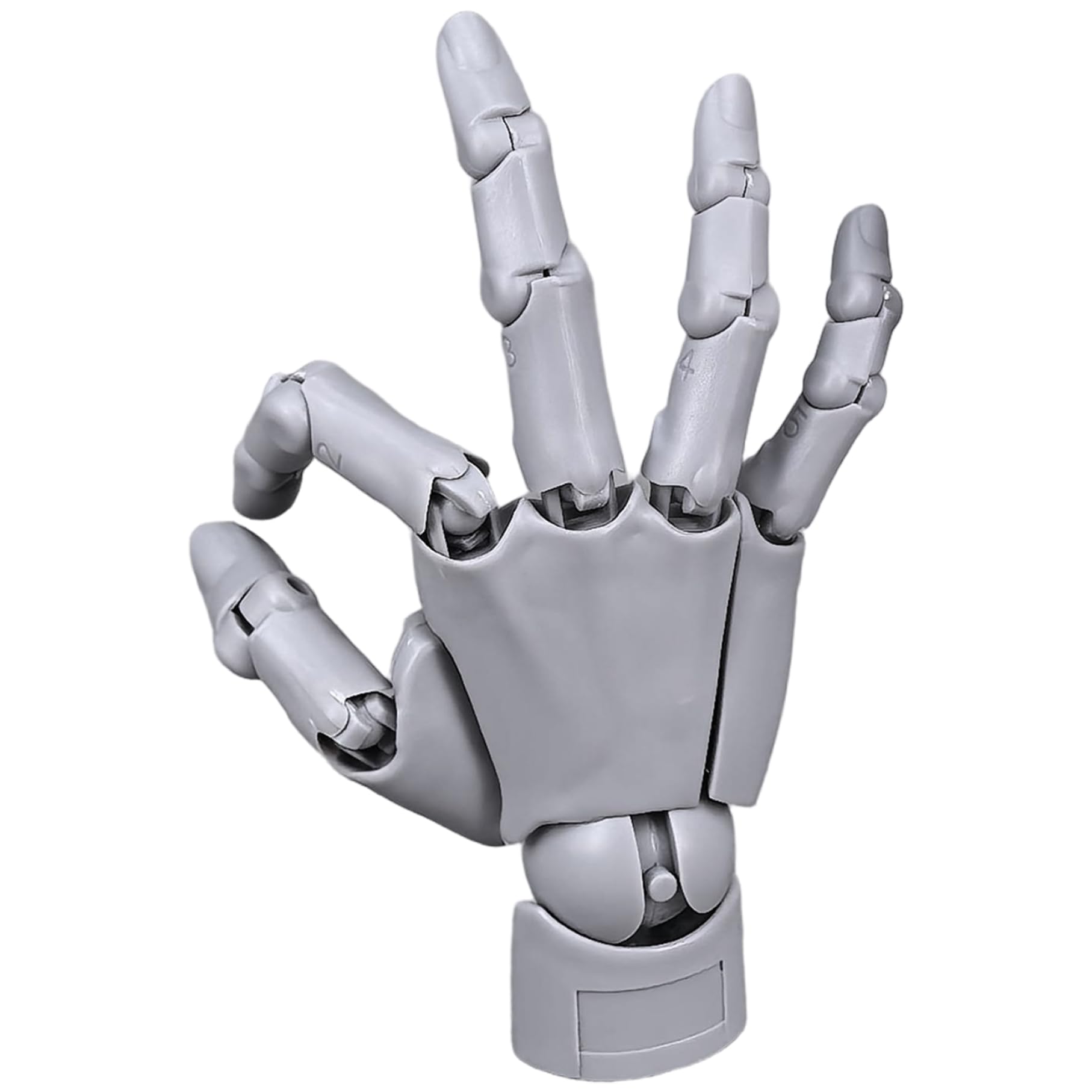 Main articulée, modèle de Main Flexible avec Articulation et Base Mobiles, modèle en PVC Facile à réaliser soi-même pour Dessiner, Peindre, Esquisser, de Gris pour Dessiner, manne