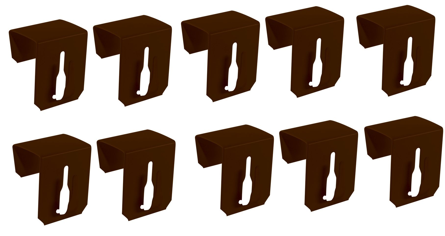 Ganci Per Finestre Decorativi - 10 Pezzi In Acciaio Inossidabile Marrone, Senza Forare! (20-23mm)