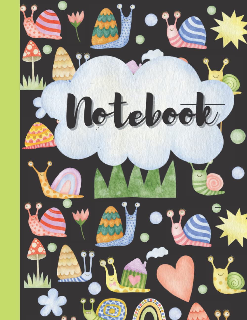 Snail Notebook: Cute Snail Notebook Journal Notepad - 120 Pages - Large 8.5x11