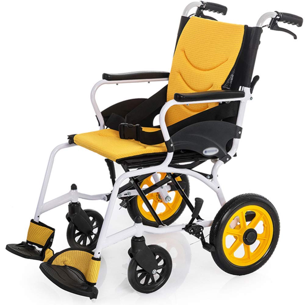 Silla de ruedas manual ligera y plegable para ancianos y discapacitados, diseño autopropulsado con frenos de mano y ruedas traseras de liberación rápida, construcción portátil de aluminio