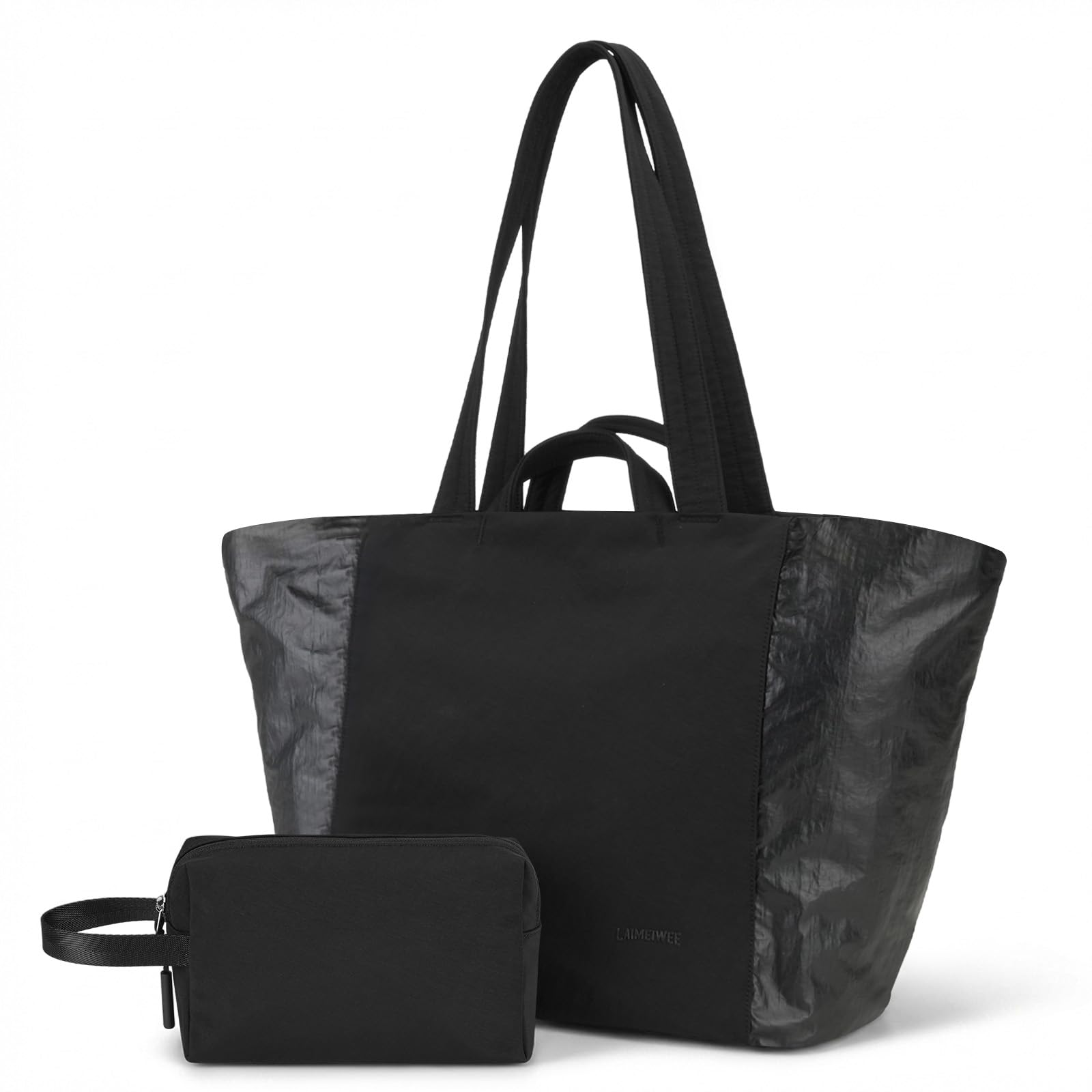 Bolso tote mujer, bolsos de viaje ligeros para el gimnasio con correa para esterilla de yoga, bolsillo impermeable, bolsa para zapatos y neceser; juego de 3 piezas. Bolso tote versátil — view 9