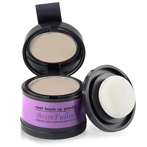 Polvo de línea capilar para mujeres, polvo de cobertura instantánea de raíces, polvo a prueba de manchas y viento para cobertura de cabello gris con