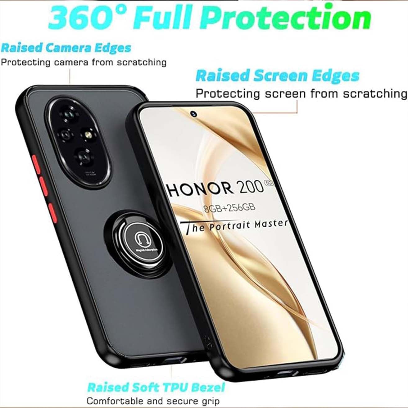 For Honor 200 5G Case, WXPPJ Full Body Protection Shockproof Cover Case - View #3