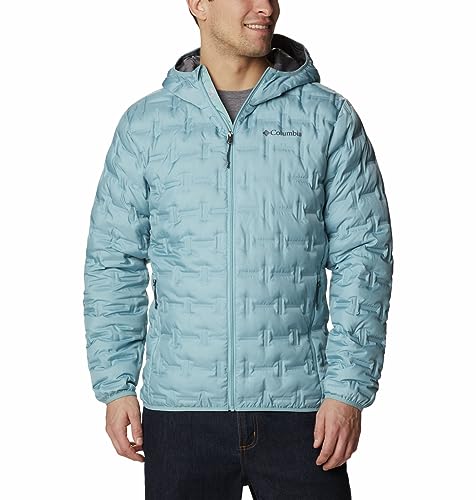 Image of Columbia Men Omni-Heat Reflective Delta Ridge Hooded Hiking and Trekking Down Jacket