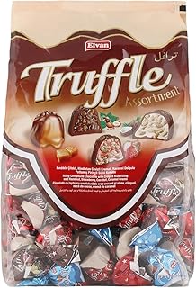 Elvan Truffle Assorted Filled Chocolate Assortment, Hazelnut, Strawberry, Coconut and Caramel, 650 g