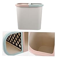 Vista 6 de Cubo de dos compartimentos para oficina, hogar, hotel, escuela, blanco, pedal, fácil de combinar