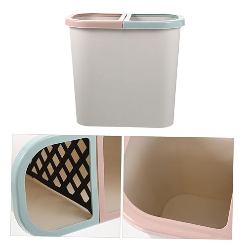 Miniatura 6 de Cubo de dos compartimentos para oficina, hogar, hotel, escuela, blanco, pedal, fácil de combinar