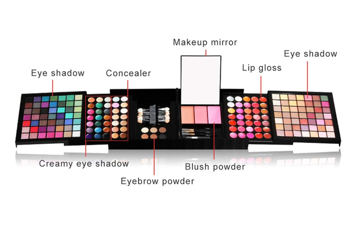 177 Colori Cosmetico Ombretti Palette Shimmer Matte Ombretto e glitter Makeup palette Kit con Sopracciglio Cipria, Blush e Polvere - Perfetto per l'uso quotidiano e professionale#2