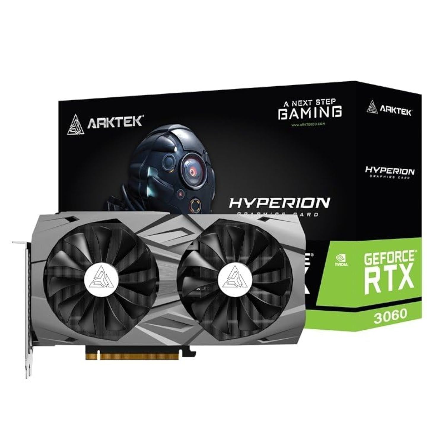 Arktek NVIDIA Geforce RTX3060 12GB DDR6 192-Bit Twin Fans Graphics