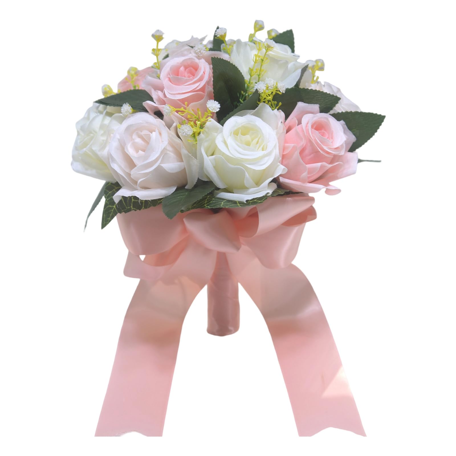 Rose Bouquet Artificial White Rose for Ceremony Rehearsal Reception Perpetual Keepsake Artificial Bridal Hand Arrangement