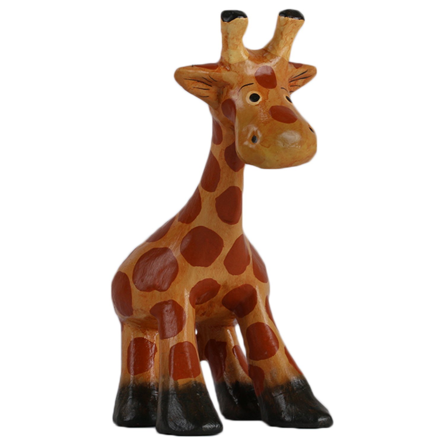 ART-CRAFT Holz Giraffe Holzschnitzerei Holzfigur bemalt Mini