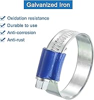 Vista 4 de uxcell Abrazaderas de manguera de engranaje helicoidal, ajustable de 1-132 pulgadas - 1-12 pulgadas (1.024-1.496 in) de rango de tubería