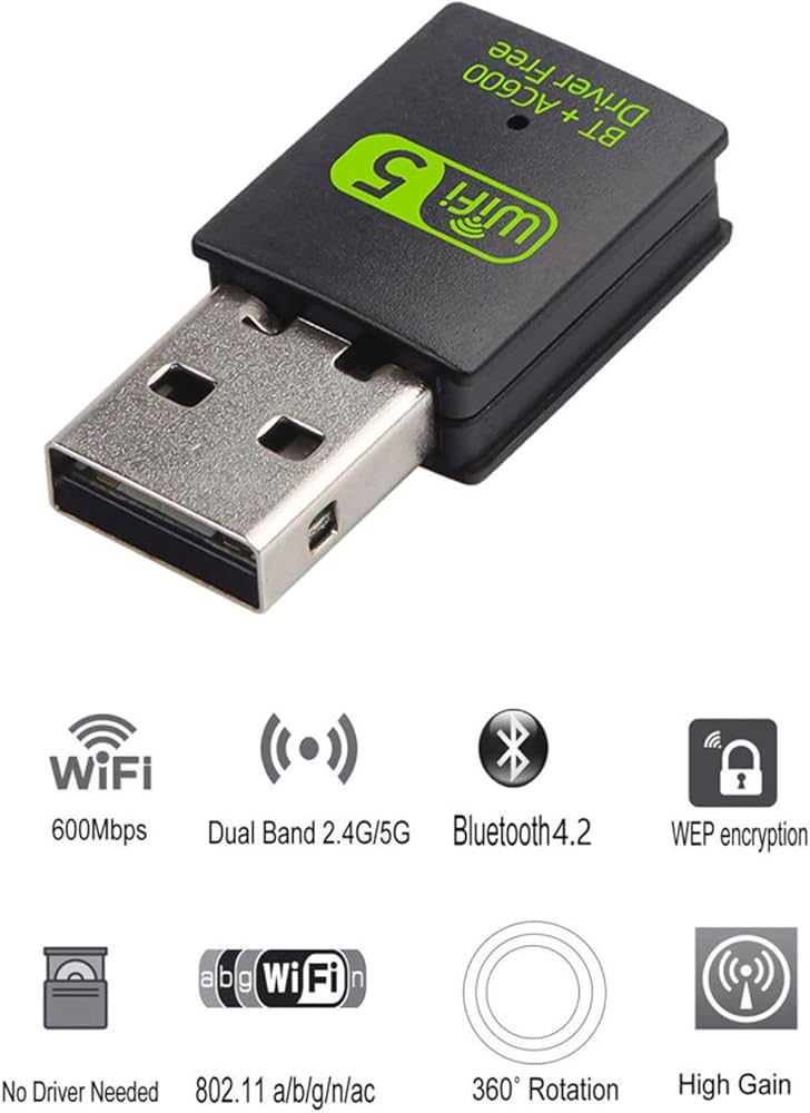 USB WiFi Bluetoothアダプタ Amazon.com: REDLUX USB WiFi Bluetooth Adapter, 600Mbps Dual Band