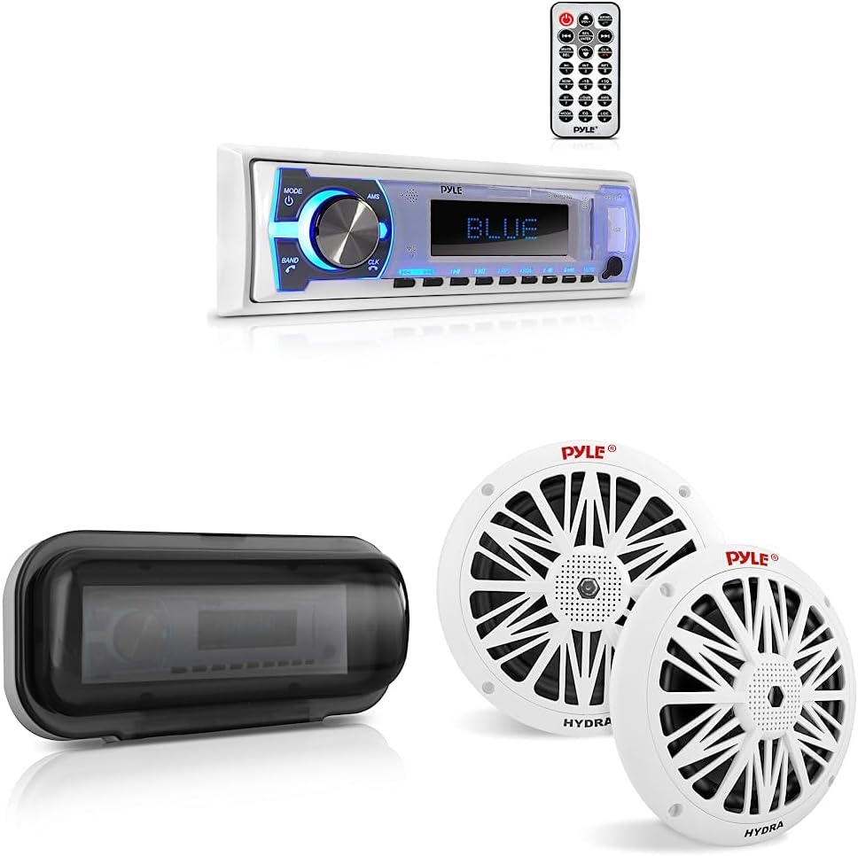 Pyle Marine Bluetooth Stereo Radio 12v Single DIN Style