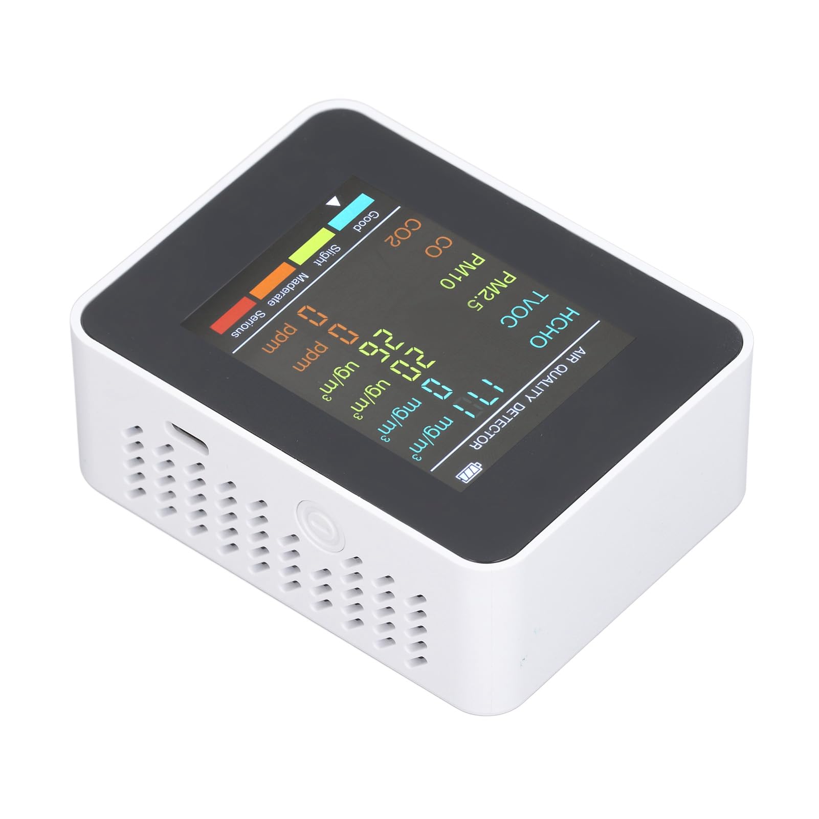 Testeur de qualité Smartair Portable, Testeur de qualité l'Air Préfessionall Indoor Air Quality Monitor Quality Monitor Indoor Portable Meters for Home and Office (White)