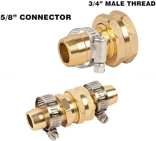 Miniatura 2 de Conector de reparación de manguera de jardín con abrazaderas, apto para mangueras de jardín de 34 pulgadas o 58 pulgadas, 5 juegos
