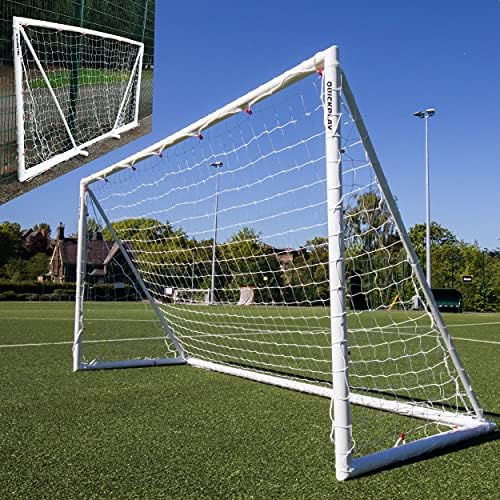 QUICKPLAY Q-Fold | The 30 Second Folding Football Goal for the Garden [Single Goal] The Best Weatherproof Football Net for Kids and Adults  (3) 12x6'