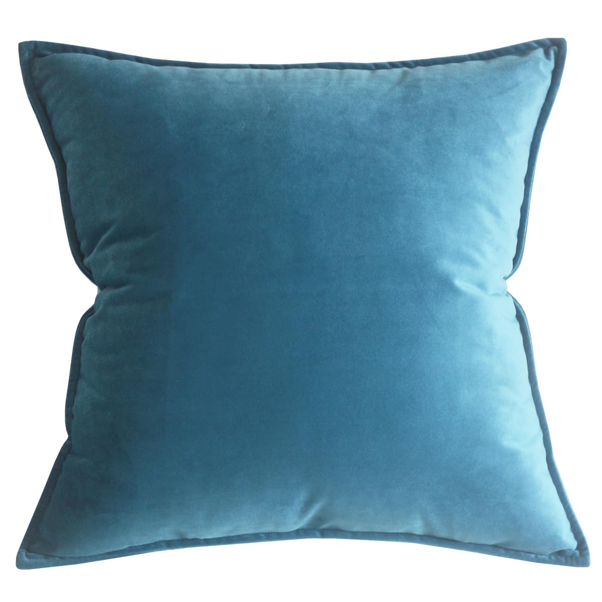 Lutanky Velvet Cushion Covers 60 x 60 cm Blue Large Throw Pillow Covers Soft Square Pillowcases for Sofa Couch Bedroom Accessories 24 x 24 Inch