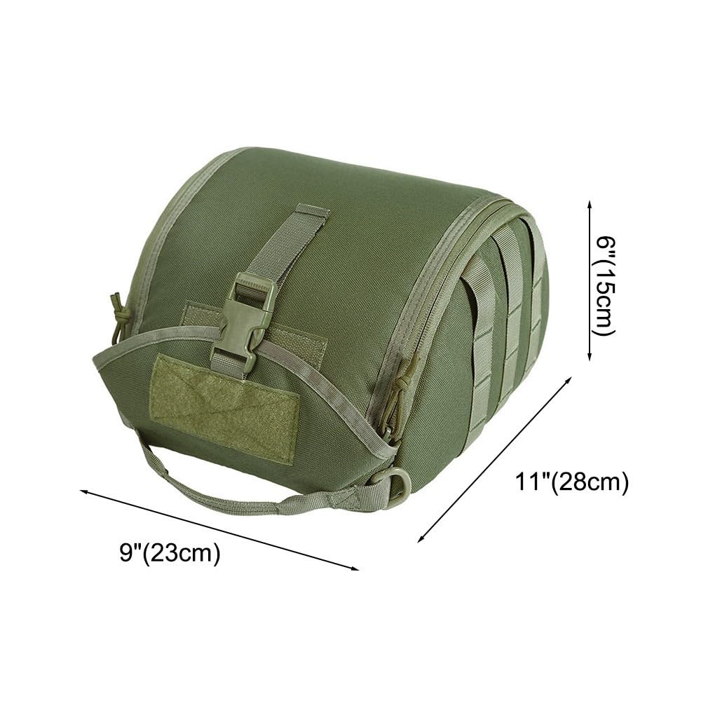 Sac Casque Tactique Molle Légère Anti-Rayures Rangement Rembourré pour Airsoft Haute Capacité Chasse Tir