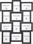 Scholartree Collage Cadres d'image pour 12 Photos, 4 x 6 Inches, Assemblage requis, Noir