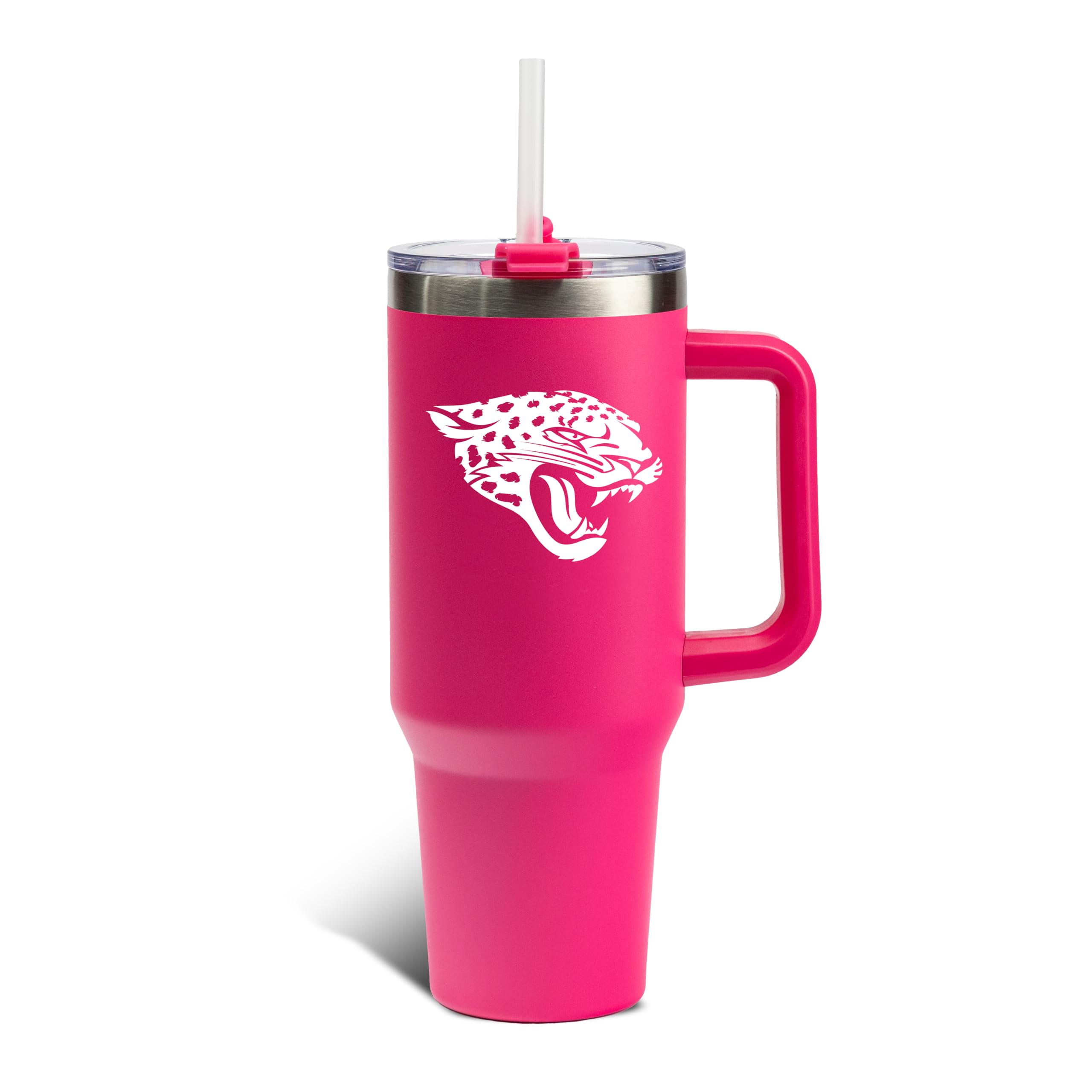 The Memory Company Officially Licensed NFL - Jacksonville Jaguars 40oz Pink Game Day Tumbler with Team Logo