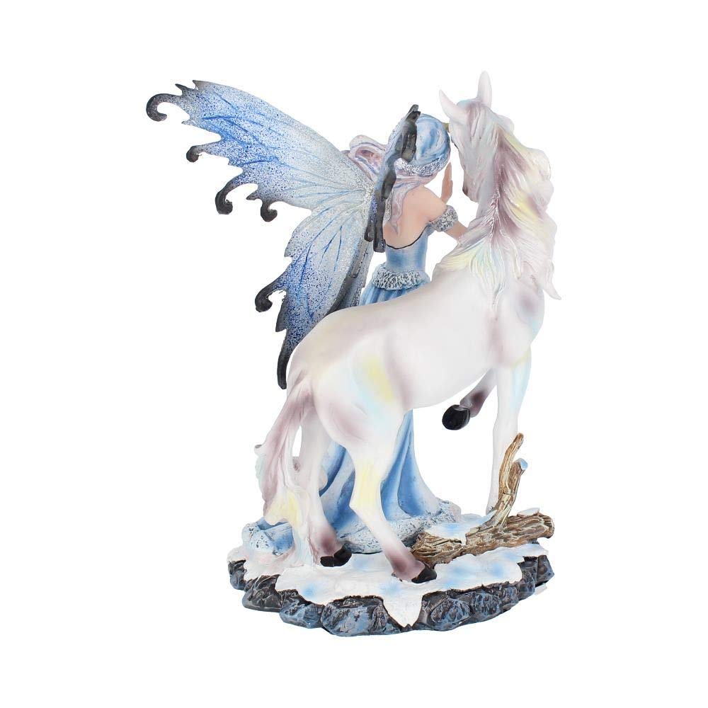 Nemesis Now - Statuetta con fata che conforta l’unicorno, 21,5 cm (NEM3412)