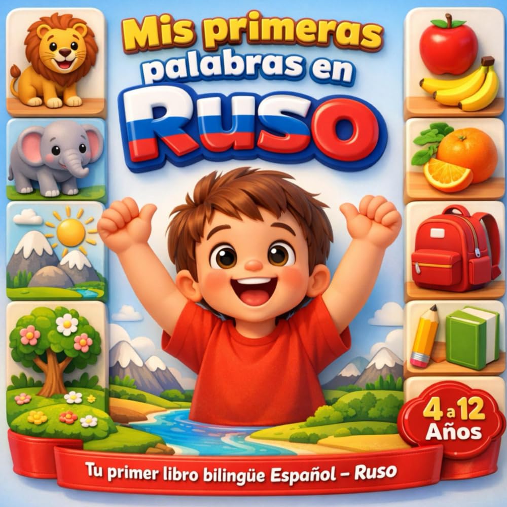 Mis primeras 250 palabras en Ruso: Diccionario ilustrado bilingüe español – ruso – 250 palabras básicas para aprender ruso fácilmente.