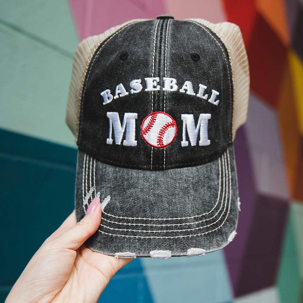 KATYDID Baseball Mom Baseball Hat - Trucker Hat for Women - Stylish Cute Sports Hat
