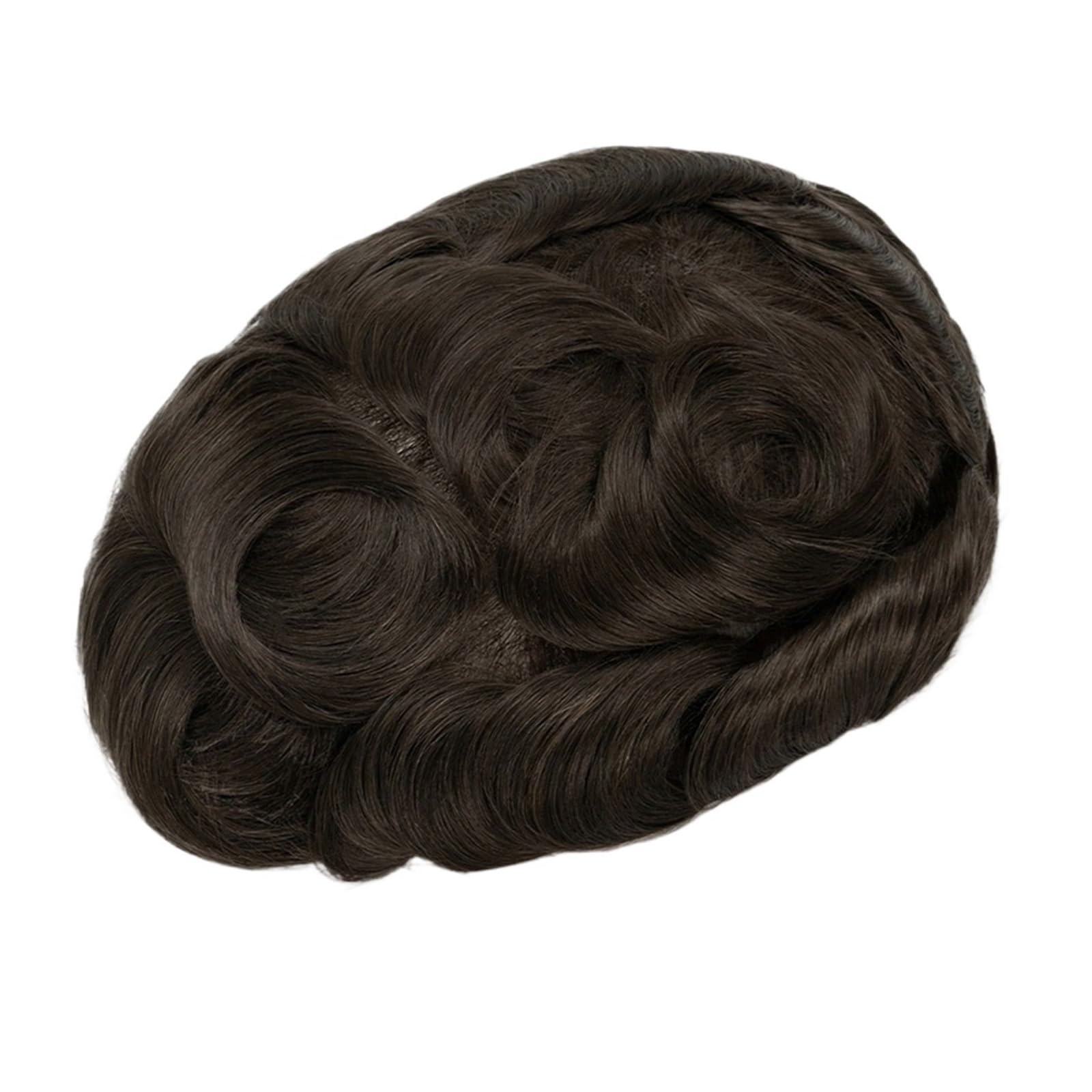 Perruque Système de remplacement cheveux humains, dentelle respirante