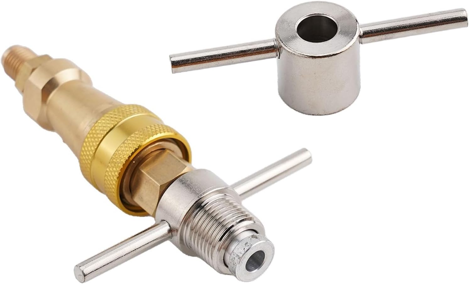 Brass Washer Quick Connector, Refrigerator Quick Connect Tool, Filling Pipe Fast Connecting Accessories, 1/4 Inch