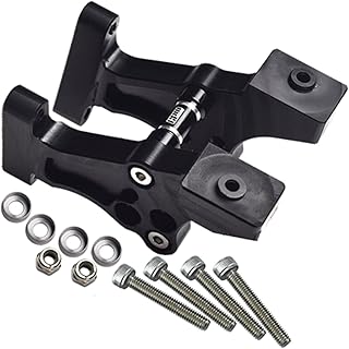 Levigo Aluminum Alloy RC Mounting Brackets RC Rear Wing Mount Set for TRAXXAS 1/8 4WD SLEDGE MONSTER TRUCK, RC Rear Wing Body Mount Support Frame Replacement