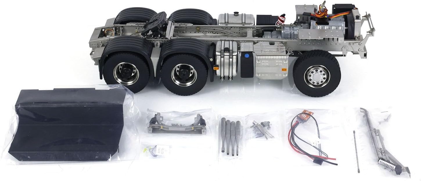 TOUCAN RC HOBBY 1/14 Metal Chassis 6X6 3-Speed Gearbox for RC Tractor Truck Fh16 Car Model Parts
