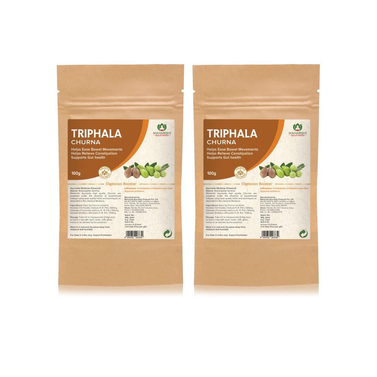 Maharishi Ayurveda Triphala Churna 100 g Pack of 2 Triphala Powder