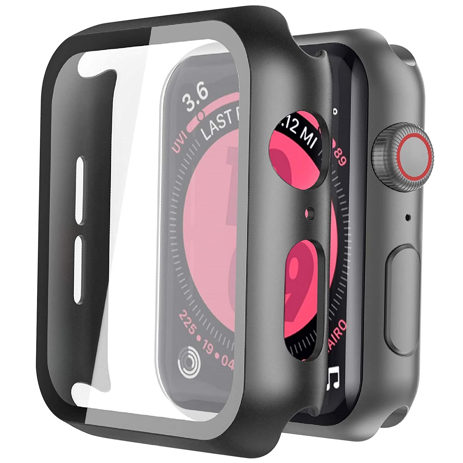 DETRO Case Compatible with iWatch Series 6 Series 5 Series 4 Tempered Glass Full Coverage Easy Installation Bubble-Free Screen Protector with Bumper Case, Cover for iWatch Accessories (Black, 40mm) (B0BFX4WXBF) Amazon Price History, Amazon Price Tracker