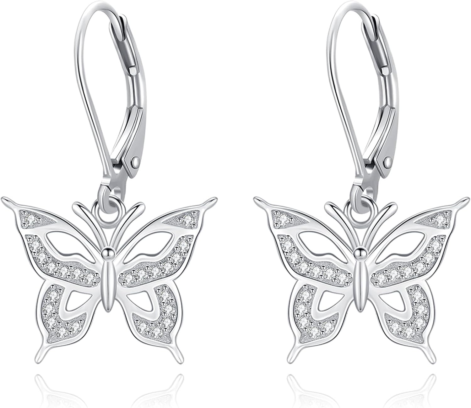 Black Cat/Turtle/Moonstone//Turquoise/Flower/Tree of Life Earrings Sterling Silver Cute Animal Leverback Dangle Earrings Jewelry Gifts