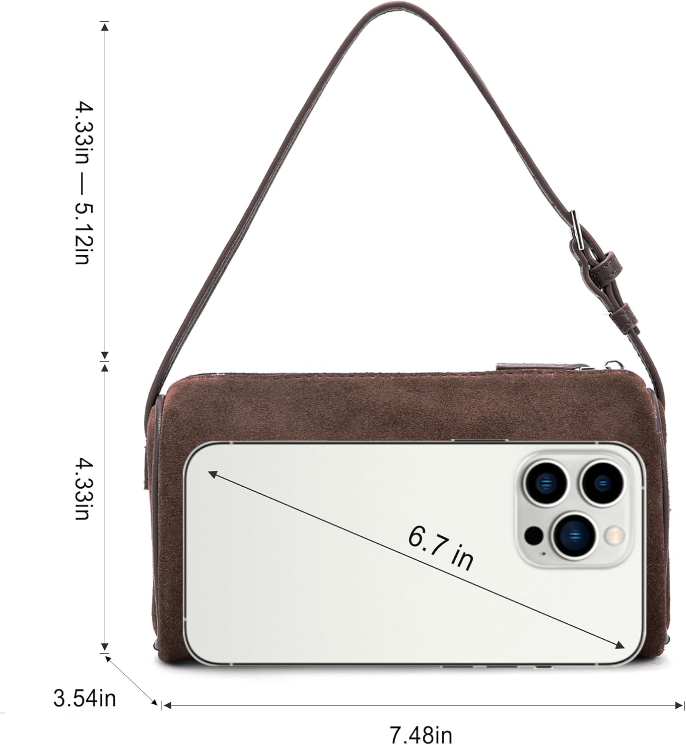 Genuine Leather Crossbody Bag for Women: Small Barrel Purse for Ladies - Designer Hobo Bags Shoulder Handbags - Image 6