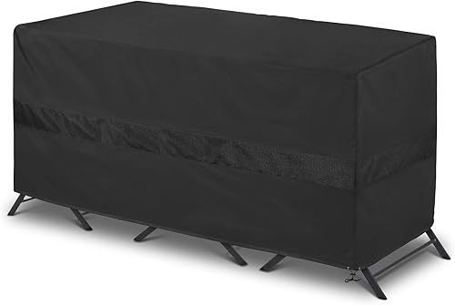 SunPatio Bistro - Juego de funda impermeable, para patio al aire libre, juego de muebles de 3 piezas con ventilación de aire, resistente a los rayos