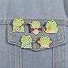 5pcs Frog Music Enamel Pins Funny Cute Guitar Frog Brooches Cartoon Animal Brooch Badge for Backpacks Badges Hats Bags Deco Jewelry Gift #5